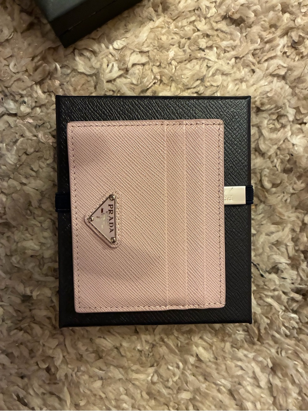 Prada card holder pink